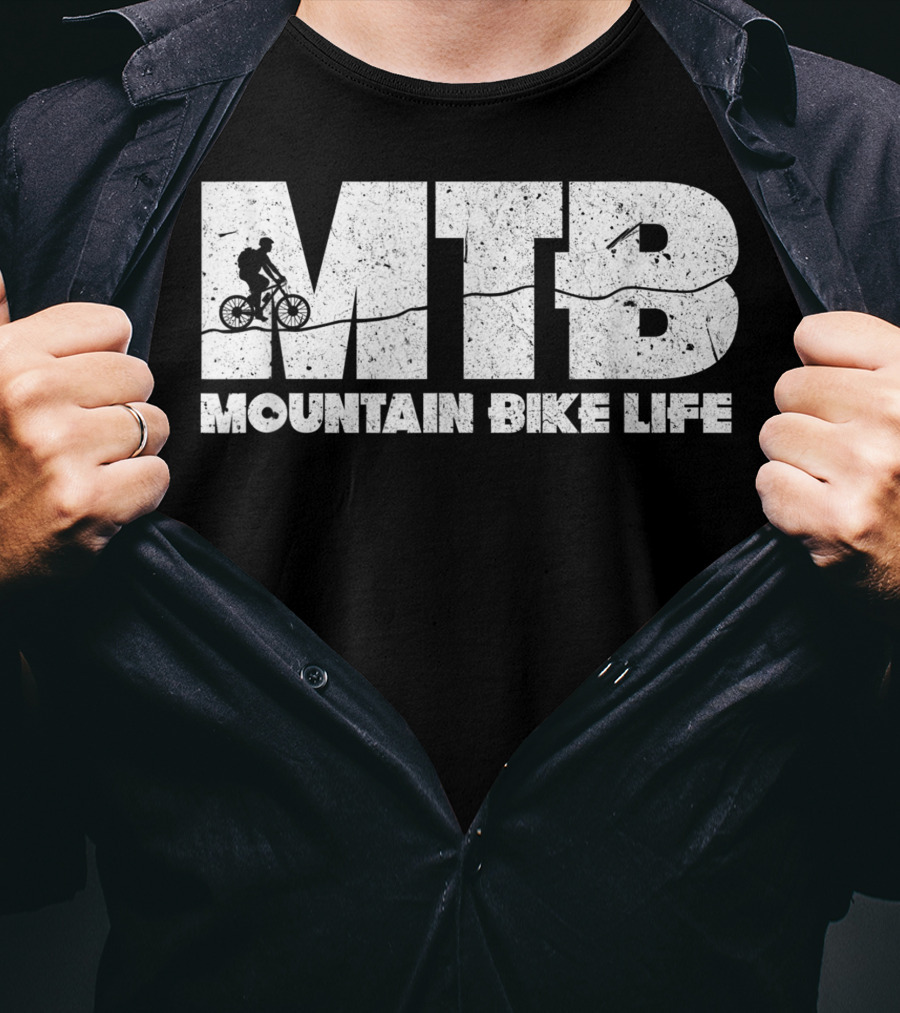 MTB Mountain Bike Life Biking Cycling Cyclists Bikers T-Shirt