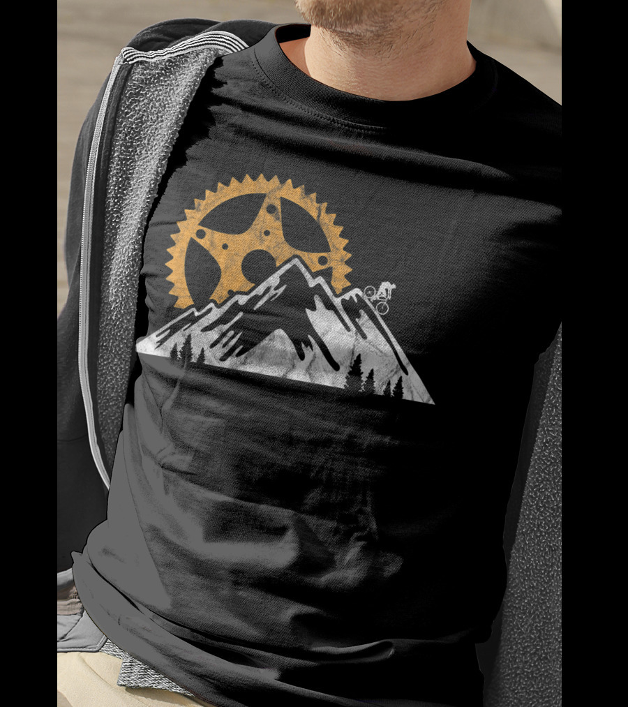 Mountain Bike Cycling Bicycle Gear And Downhill Adventure Biking T-Shirt
