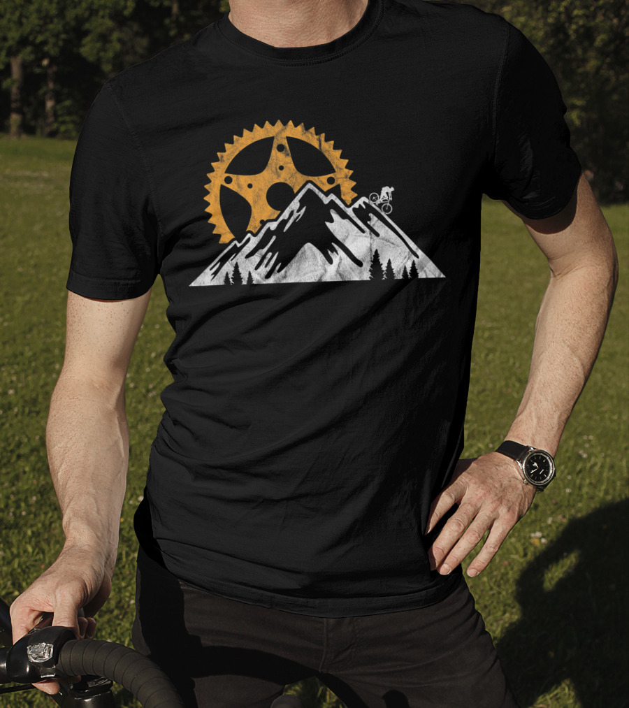 Mountain Bike Cycling Bicycle Gear And Downhill Adventure Biking T-Shirt