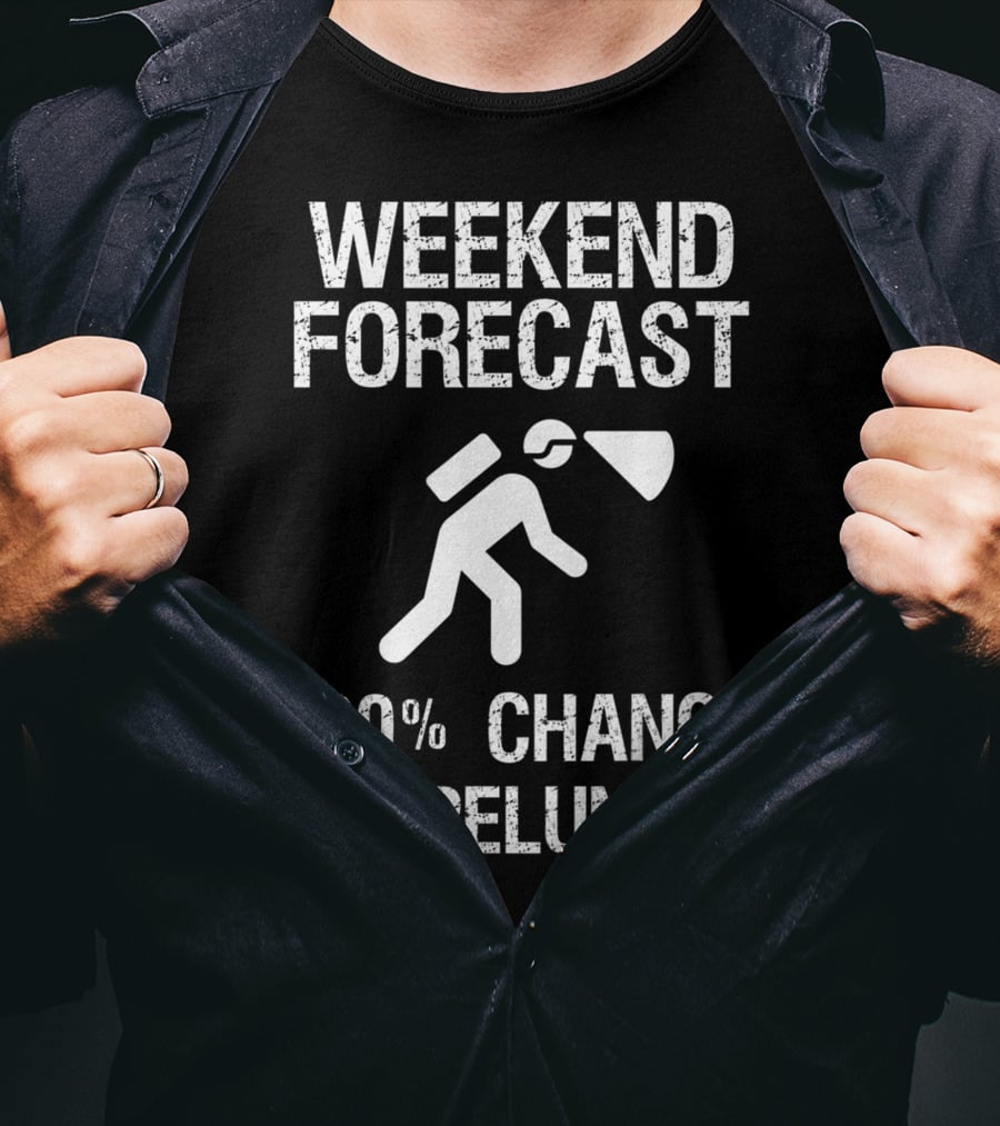 Weekend Forecast 100% Chance Of Spelunking Caving T-Shirt