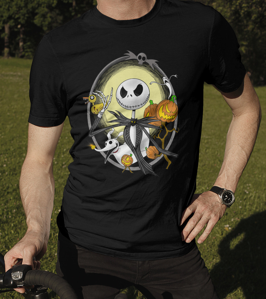Jack Skellington Halloween Best With Zero And Pumpkins T-Shirt