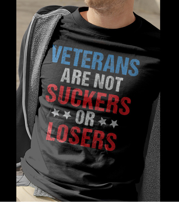 Veterans Are Not Suckers Or Losers Stars Vote Out Trump Basic T-Shirt
