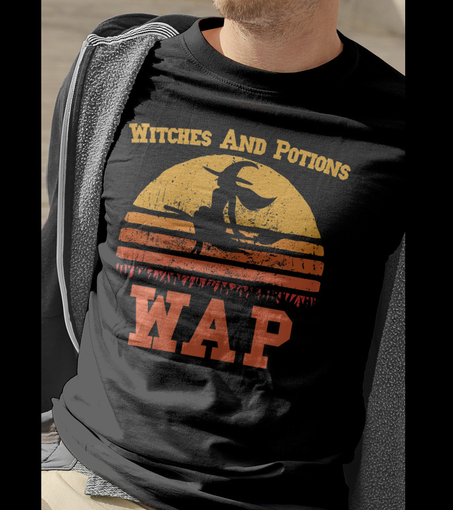 Wap Witches And Potions Retro Halloween T-Shirt