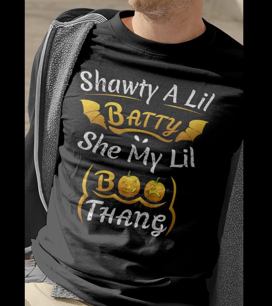 Shawty A Lil Batty She My Lil Boo Thang Pumpkin Halloween T-Shirt