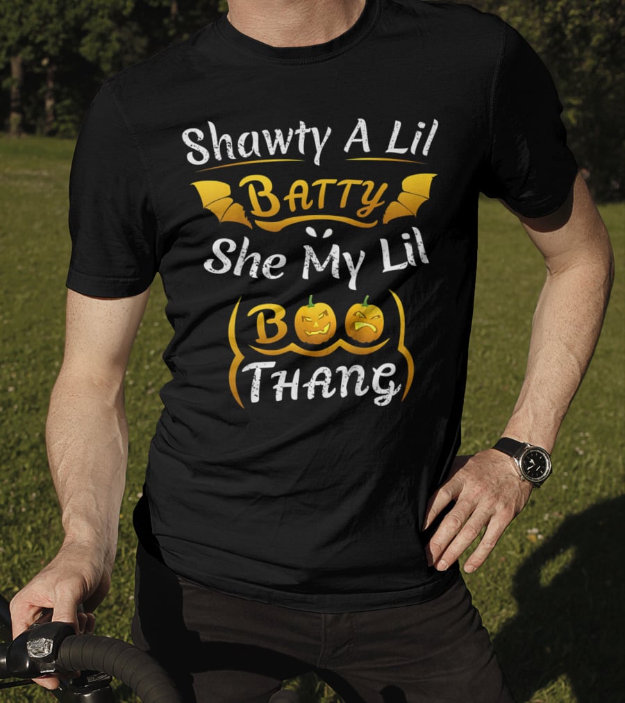 Shawty A Lil Batty She My Lil Boo Thang Pumpkin Halloween T-Shirt