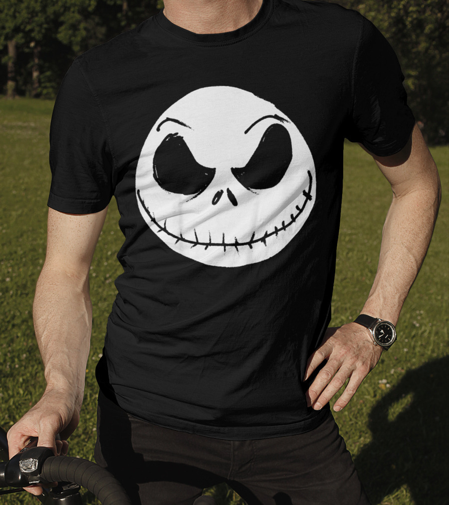The Nightmare Before Christmas Jack Skellington Face Iconic Grinning Expression T-Shirt