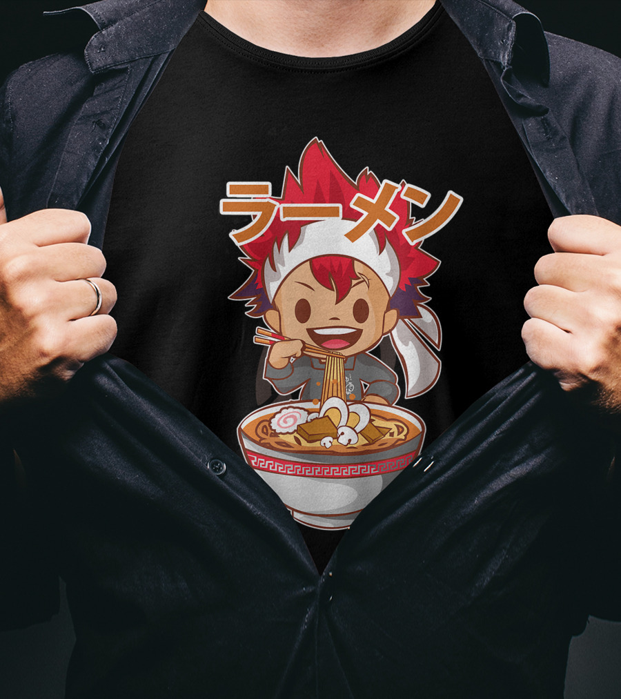 Ramen Anime Character Eating Noodles T-Shirt
