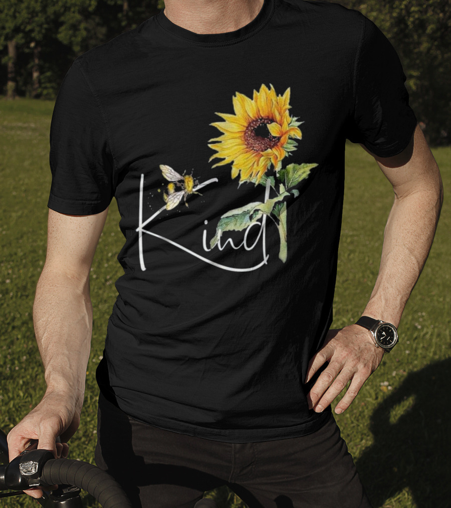 Kind Bee Sunflower Teacher T-Shirt