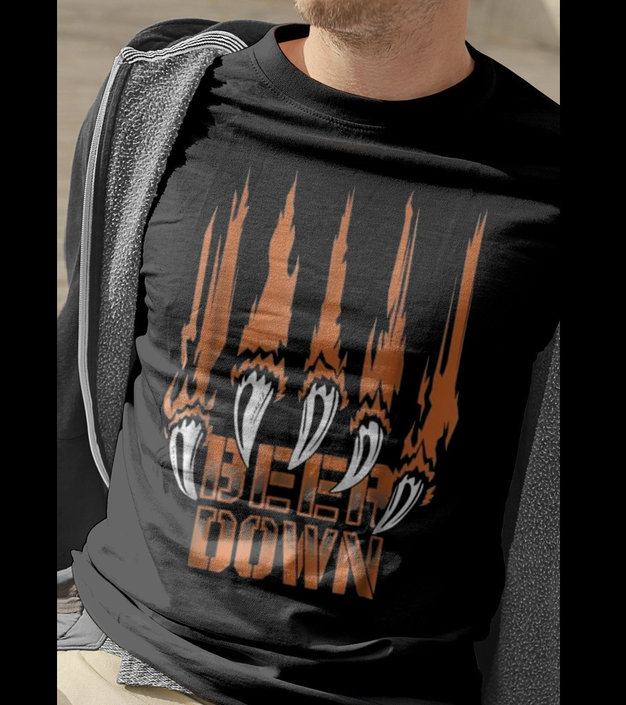 Bear Down Chicago Football Claw T-Shirt