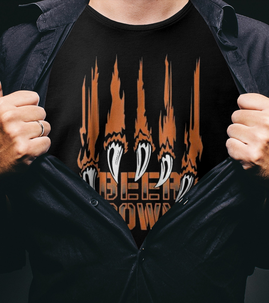 Bear Down Chicago Football Claw T-Shirt