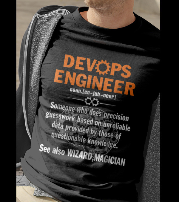 DevOps Engineer Definition Precision Guesswork Wizard Magician T-Shirt