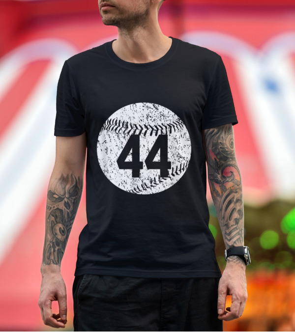 Premium T-Shirt: Baseball Number 44 T-Shirt Baseball Number 44 T-Shirt