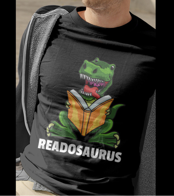 READOSAURUS Dinosaur Reading Book Funny T-Rex T-Shirt
