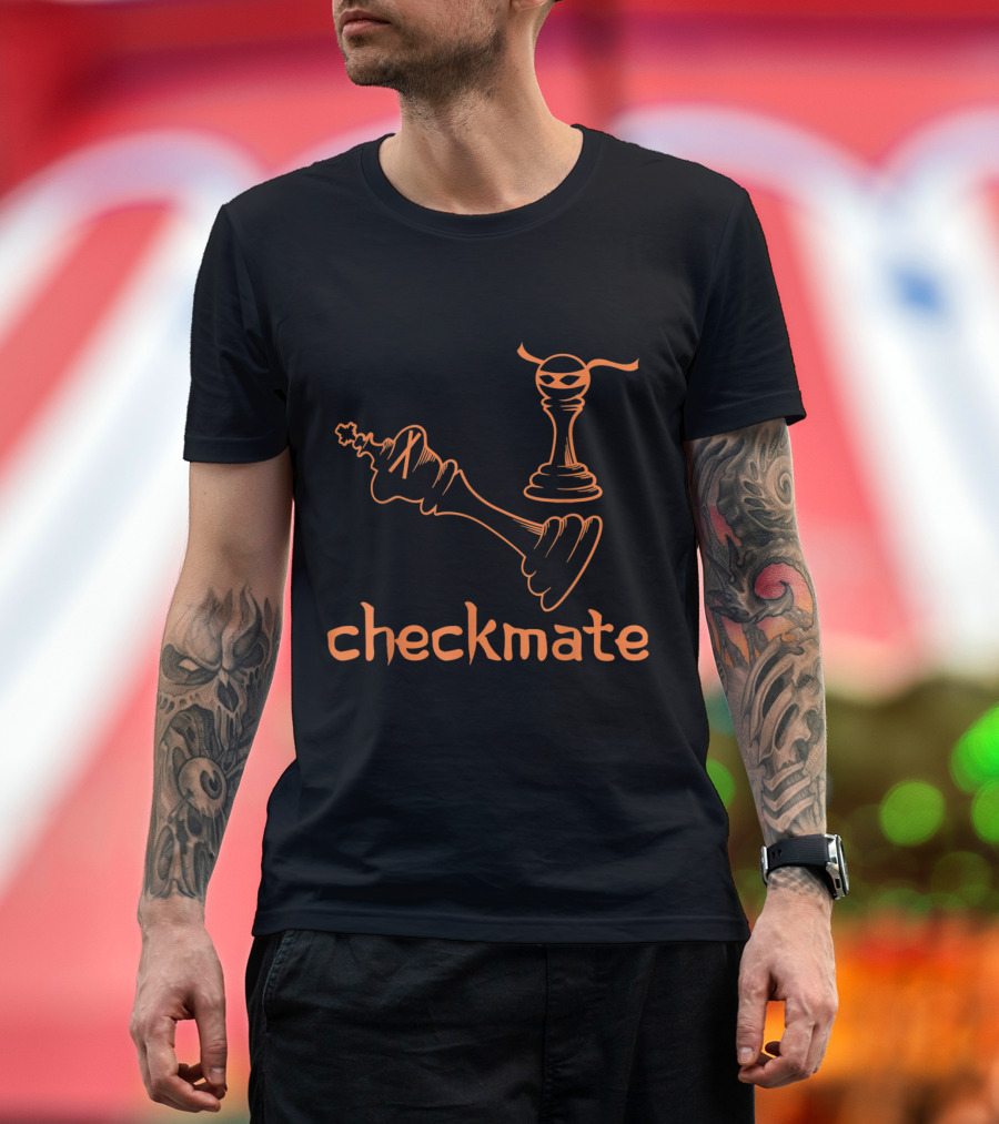 Checkmate Ninja Chess Game King and Pawn Iconic Strategy T-Shirt
