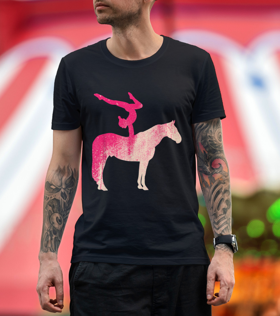 Horse Lover Equestrian Vaulting Acrobatics T-Shirt