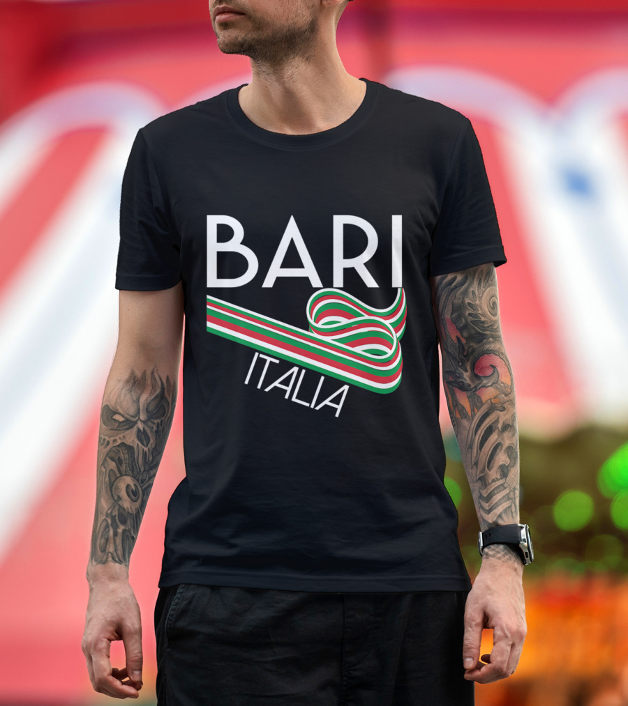 Bari Italia Ribbon Style Italy Tricolor T-Shirt