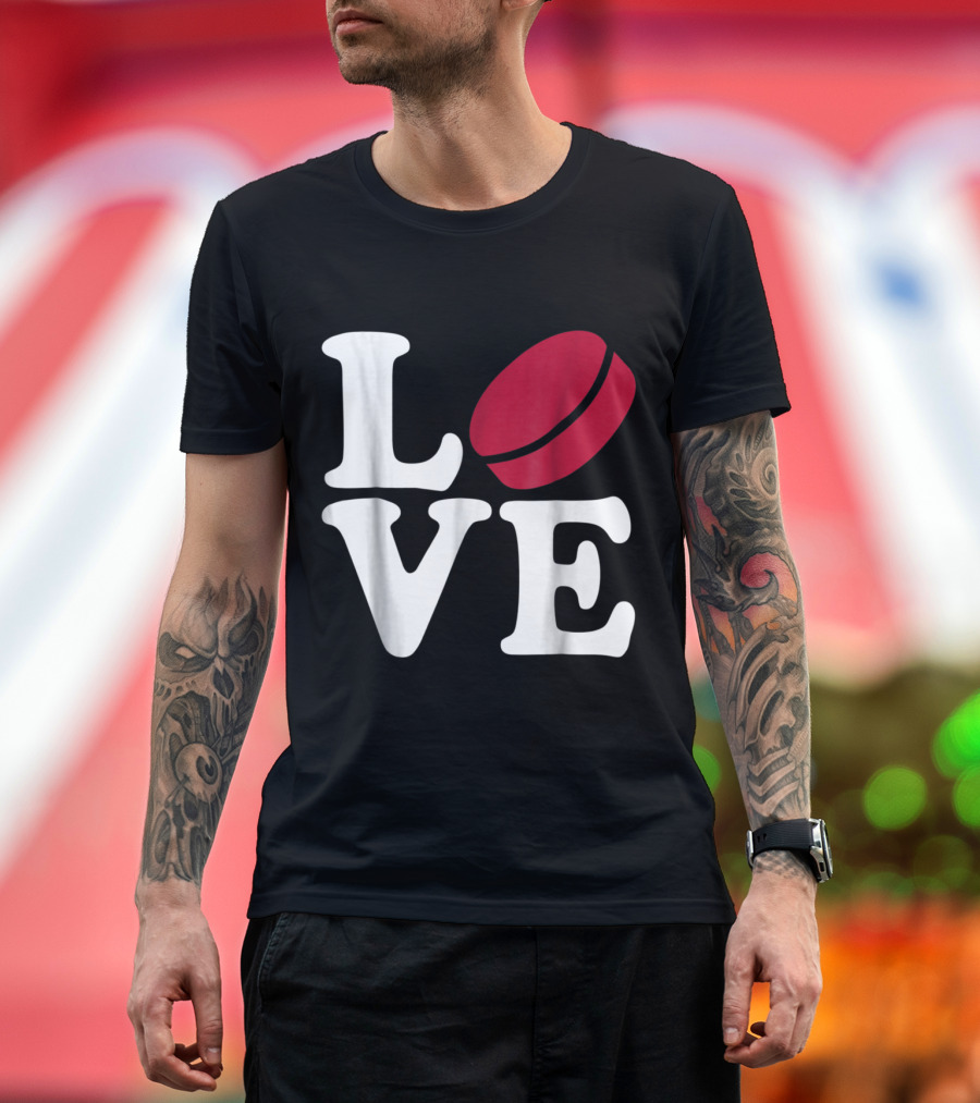 Love with Hockey Puck T-Shirt