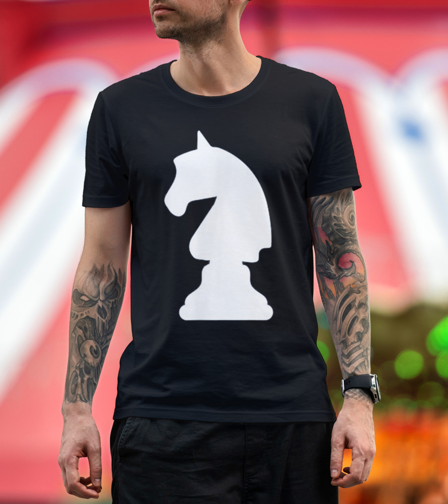 Knight Chess Piece Symbol Chessboard Fit Strategy T-Shirt