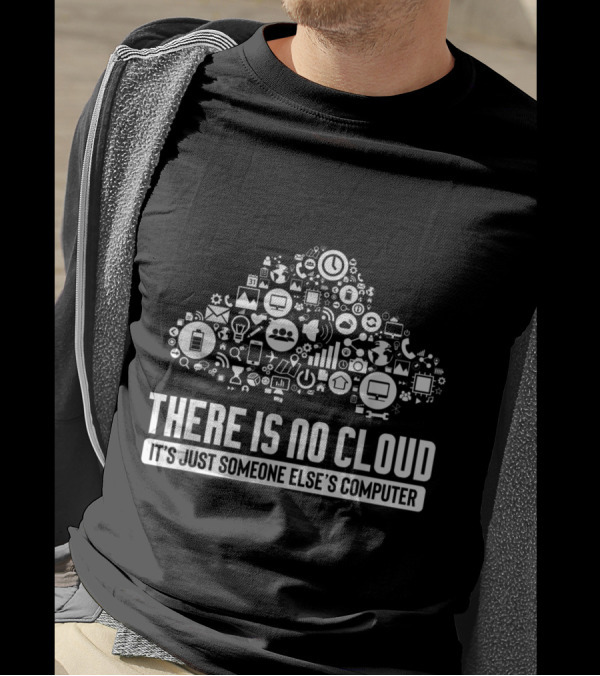 There Is No Cloud It's Just Someone Else's Computer Tech Icons T-Shirt