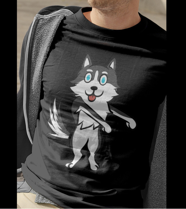Husky Floss Dance Funny Animal Move Flossing T-Shirt