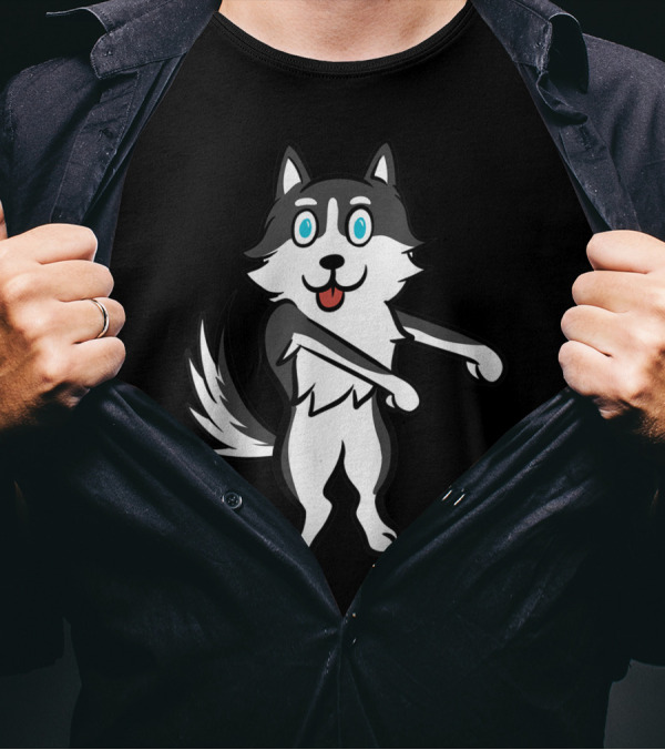 Husky Floss Dance Funny Animal Move Flossing T-Shirt