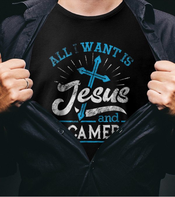 All I Want Is Jesus And A Camera Cross T-Shirt
