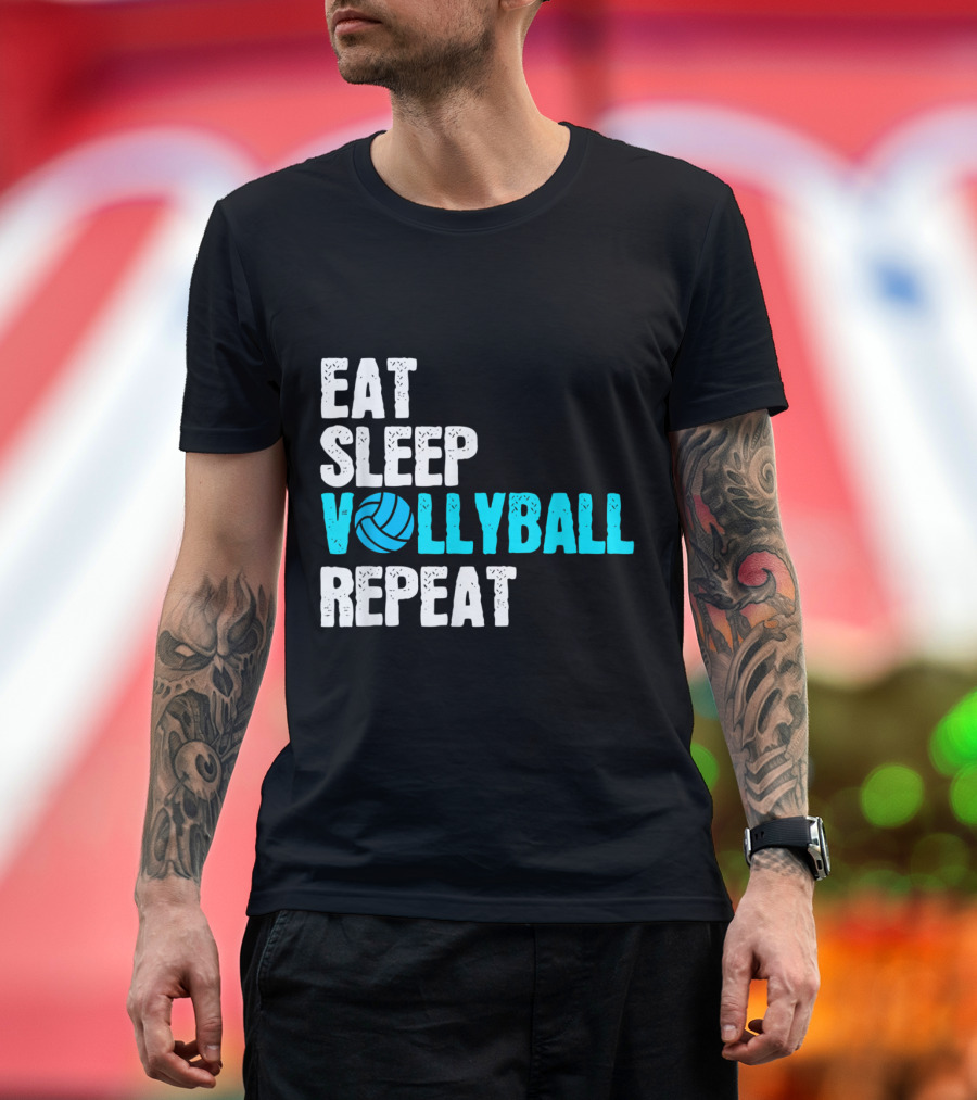 Eat Sleep Volleyball Repeat Voll with Volleyball T-Shirt