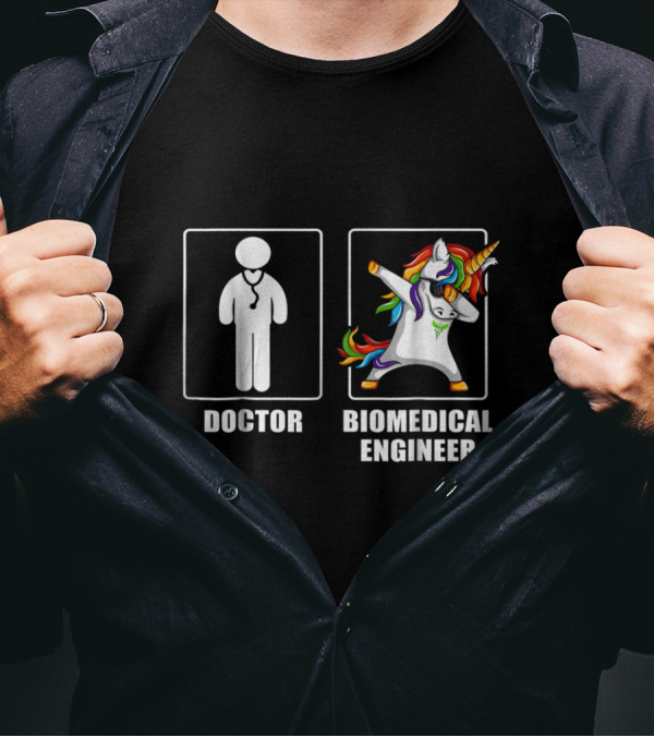 Doctor Vs Biomedical Engineer Unicorn Dab With Dabbi T-Shirt