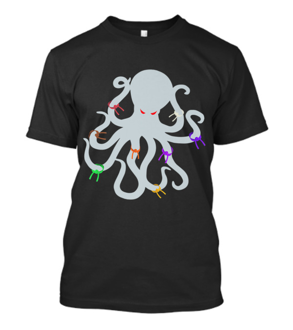 BJJ Octopus Grappling Jiu Jitsu Belts Martial Arts Humor T-Shirt