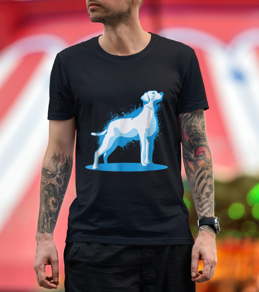 Blue Labrador Art Labrador Retrieve Dog T-Shirt