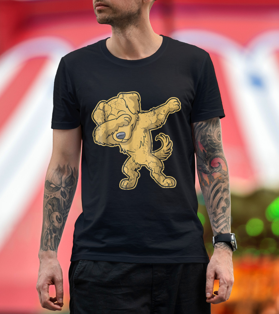Golden Retriever Dabbing Dog Dab Funny Dance Pose T-Shirt