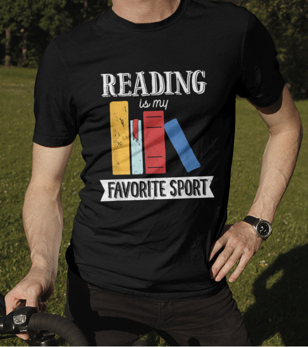 Reading Is My Favorite Sport Book Stack T-Shirt