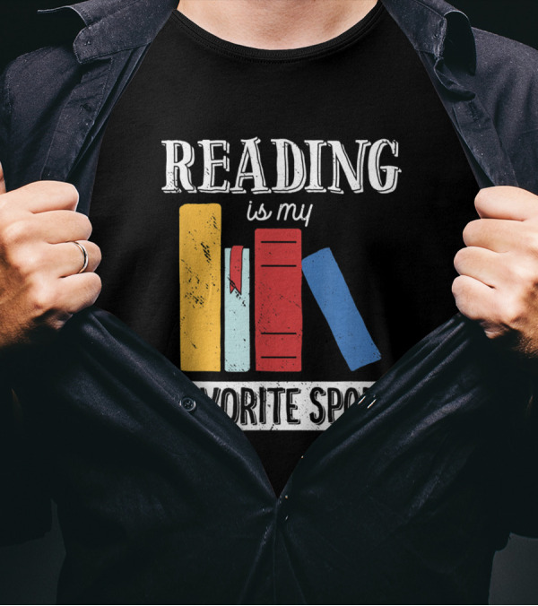 Reading Is My Favorite Sport Book Stack T-Shirt