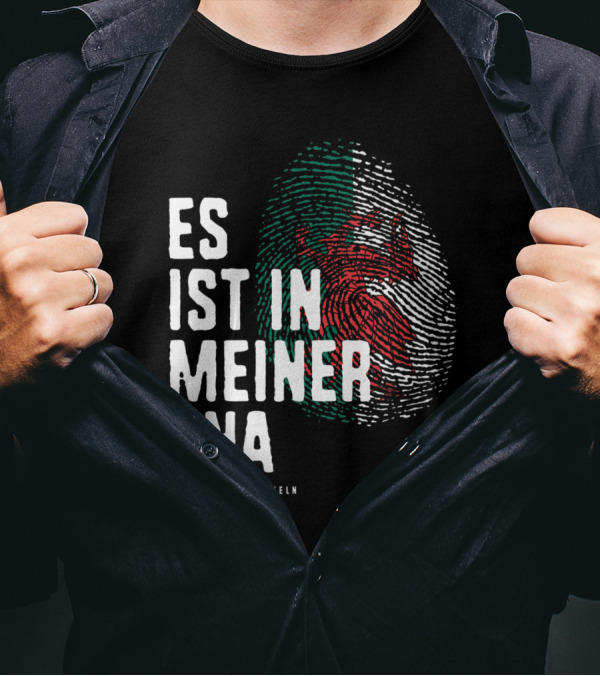 ES IST IN MEINER DNA Wales Flag Welsh Roots #Walisisch Wurzeln T-Shirt
