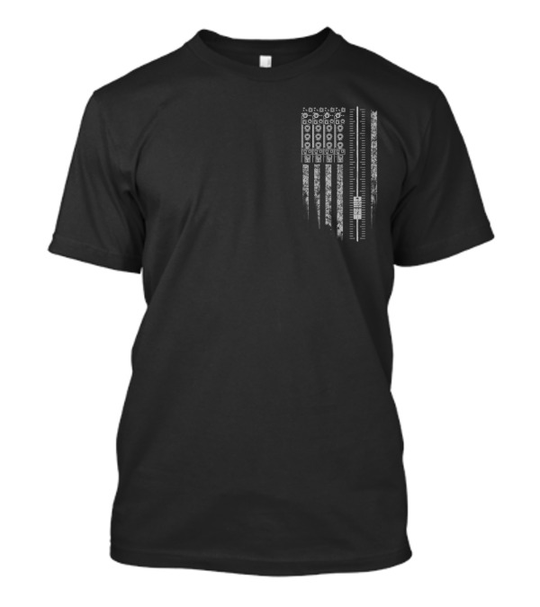 American Flag Audio Mixer Fader Design Sound Engineer T-Shirt