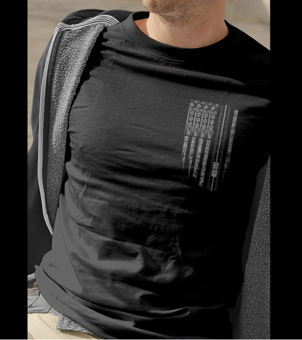 American Flag Audio Mixer Fader Design Sound Engineer T-Shirt