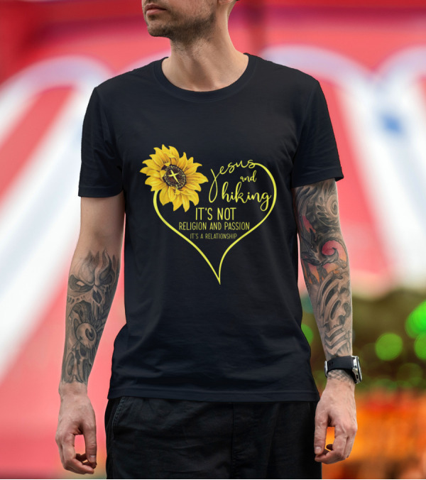 Premium T-Shirt: Jesus and Hiking It's Not Religion and Passion It's a Relationship T-Shirt Jesus and Hiking It's Not Religion and Passion It's a Relationship T-Shirt