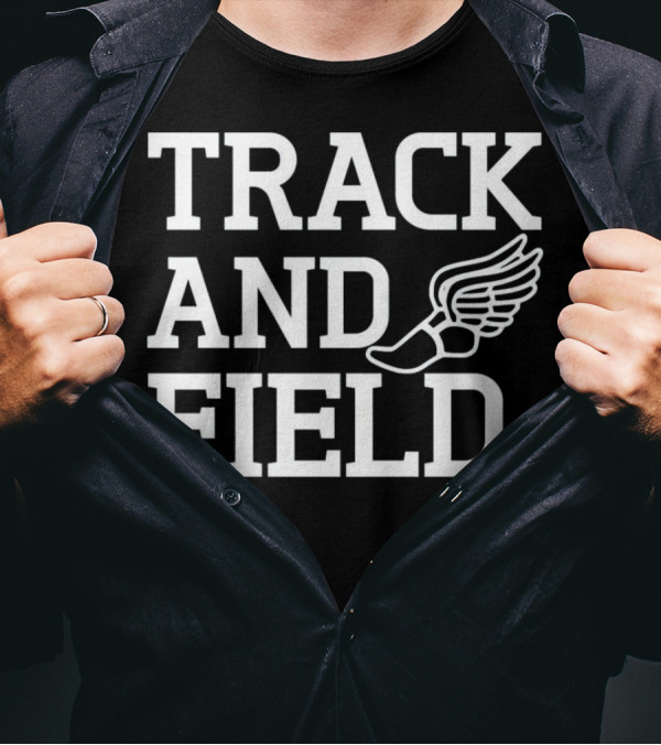 TRACK AND FIELD WITH WINGED SHOE T-Shirt