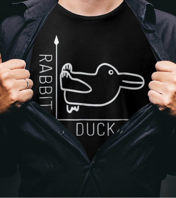 Wittgenstein Rabbit Duck Optical Illusion Philosopher T-Shirt