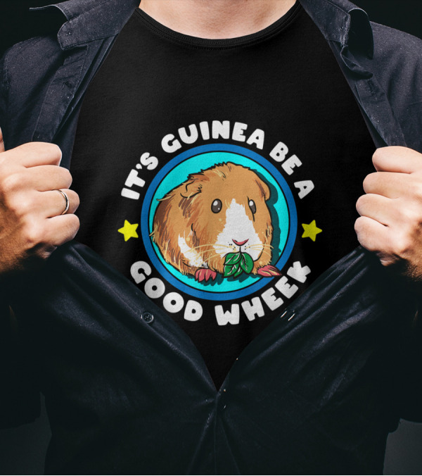 It's Guinea Be A Good Wheek Guinea Pig Star Circle T-Shirt