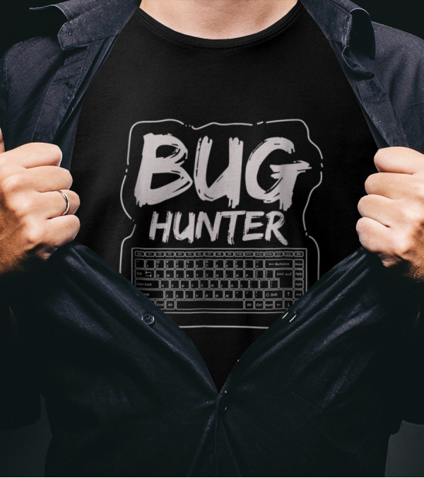 Bug Hunter Keyboard Software Test Engine T-Shirt