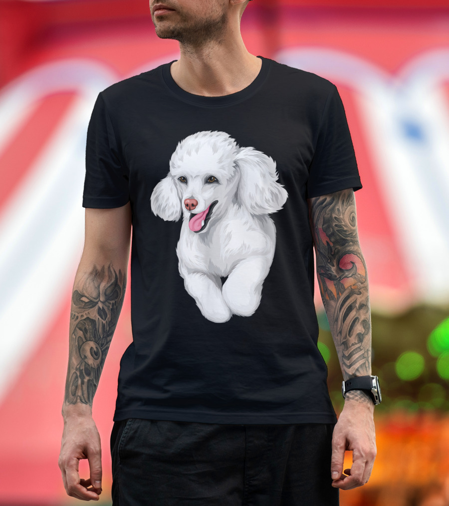 Cute Poodle Face Adorable Fluffy Poodle Expression T-Shirt