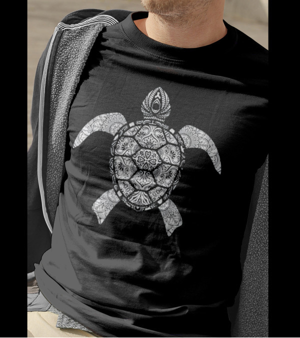 Turtle Mandala Pattern Yoga Exercise T-Shirt