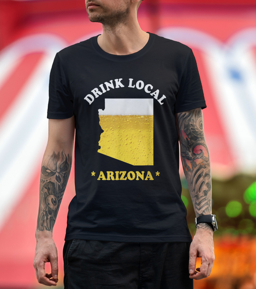 Drink Local Arizona Beer Map Brewmas T-Shirt