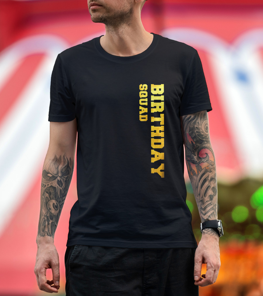 Birthday Squad Gold Party T-Shirt