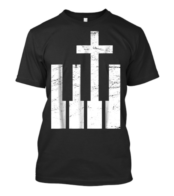 Keyboard And Cross Musician Christian T-Shirt