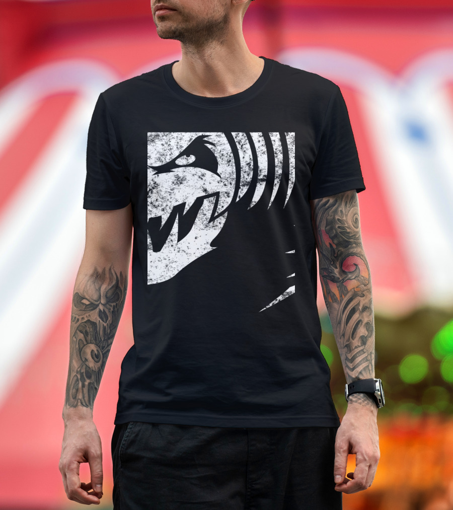 Badass Fish Bone Skeleton Aggressive T-Shirt