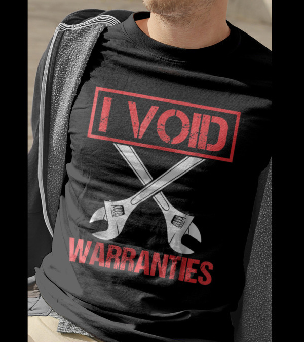 I Void Warranties With Distressed Look And Crossed Wrenches T-Shirt