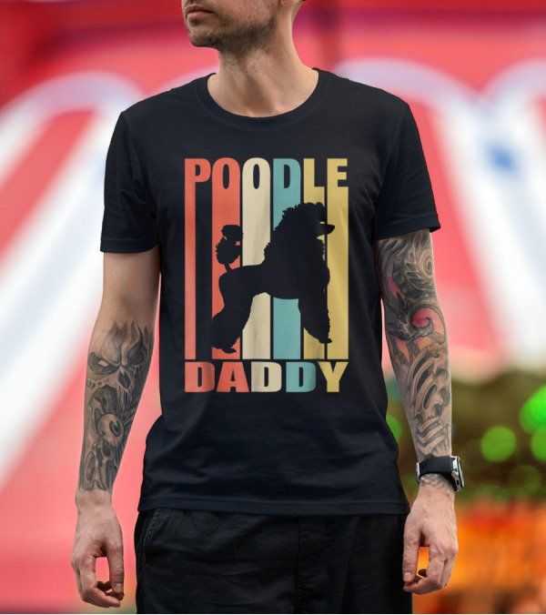 Premium T-Shirt: POODLE DADDY Retro Stripes T-Shirt POODLE DADDY Retro Stripes T-Shirt