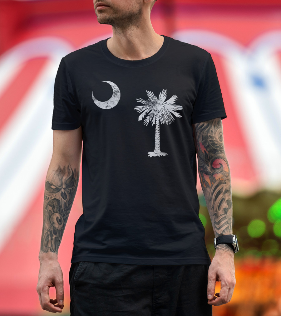 State Flag of South Carolina Palmetto and Crescent Moon T-Shirt